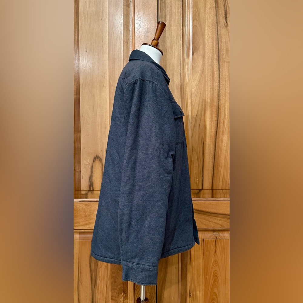 Rugged Elements Quilted Flannel Shacket - Blue/Gr… - image 6